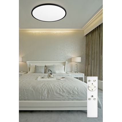 Top Light - LED Prigušiva stropna svjetiljka REVIT LED/70W/230V 3000-6500K pr. 75 cm crna + daljinski upravljač