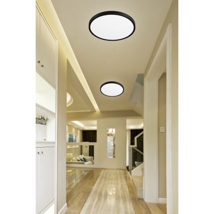 Top Light - LED Prigušiva stropna svjetiljka REVIT LED/70W/230V 3000-6500K pr. 75 cm crna + daljinski upravljač