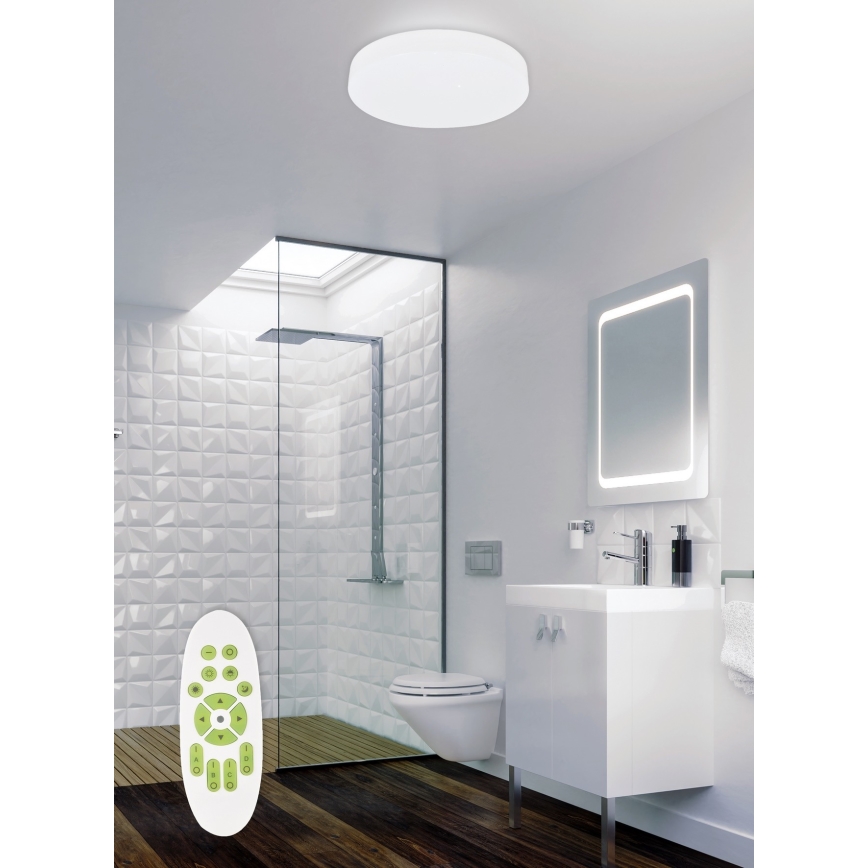 Top Light - LED Prigušiva stropna svjetiljka za kupaonicu TWISTER LED/51W/230V IP44 + daljinski upravljač