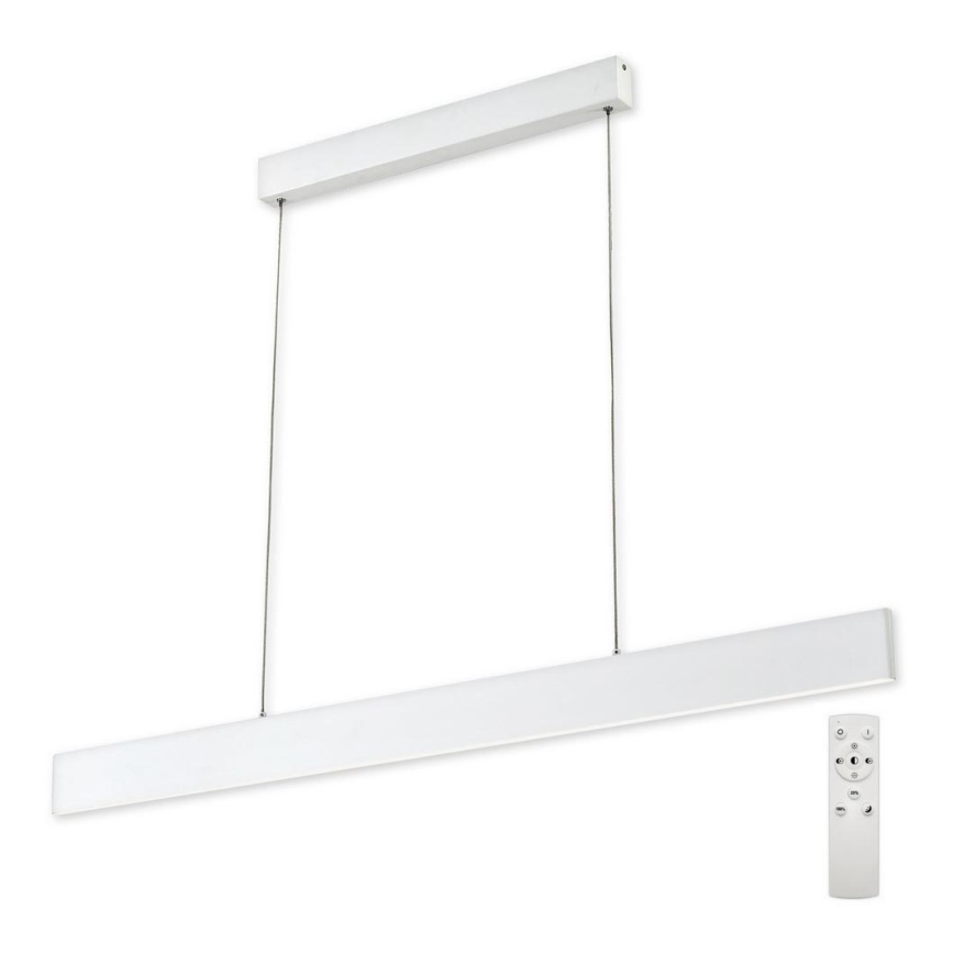 Top Light - LED Prigušivi luster na sajli LINE LED/30W/230V bijela + daljinski upravljač