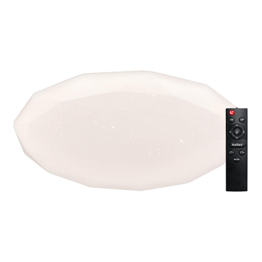 Top Light - LED prigušivo kupaonsko stropno svjetlo SPARKLE LED/60W/230V 3000-6500K IP44 Ø 49 cm bijela + daljinski upravljač