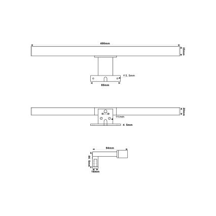 Top Light - LED Rasvjeta za ogledalo u kupaonici OREGON LED/7W/230V 40 cm IP44