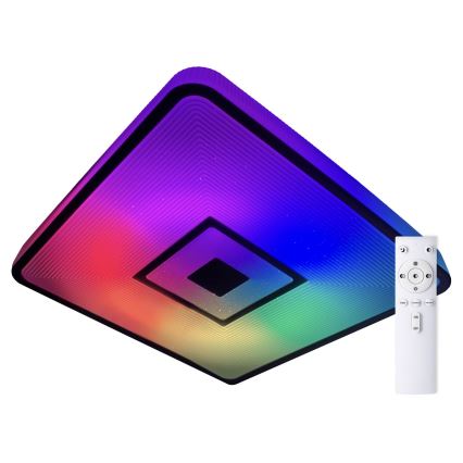 Top Light - LED RGB Prigušiva stropna svjetiljka RAINBOW LED/24W/230V uglast + daljinski upravljač