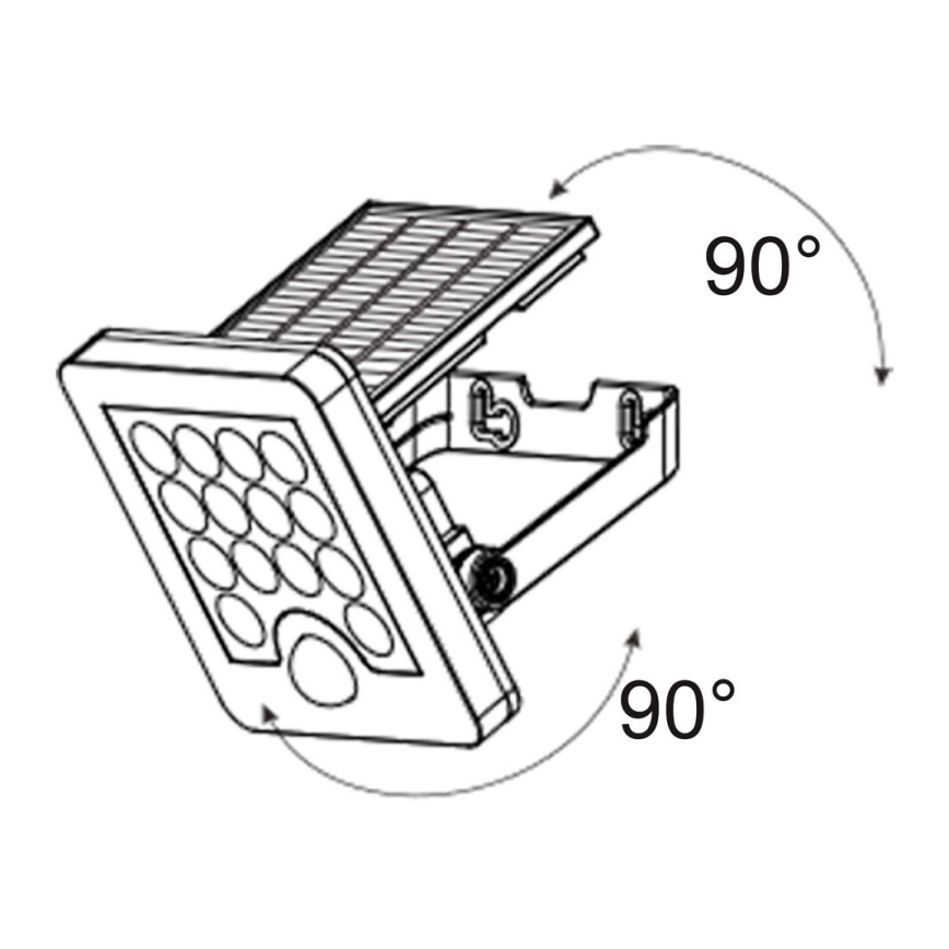 Top Light - LED Solarni zidni reflektor sa senzorom HELEON S LED/5W/3,7V IP65 4000K 1800 mAh
