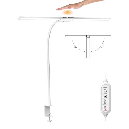 Top Light - LED Podesiva stolna lampa s klipom LYRA LED/18W/230V 3000-6500K bijela