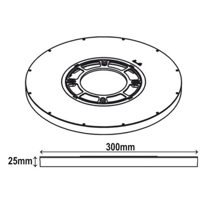 Top Light - LED Stropna svjetiljka REVIT LED/24W/230V 3000/4000/6500K pr. 30 cm bijela