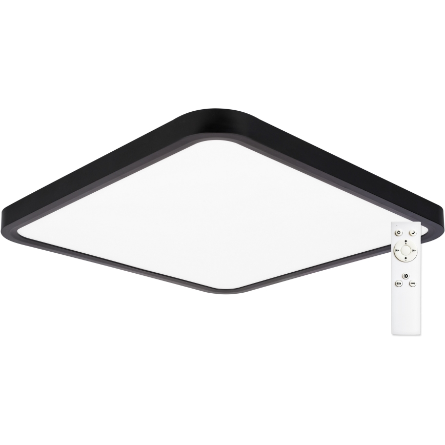 Top Light - LED Prigušiva stropna svjetiljka REVIT LED/36W/230V 3000-6500K 40x40 cm crna + daljinski upravljač