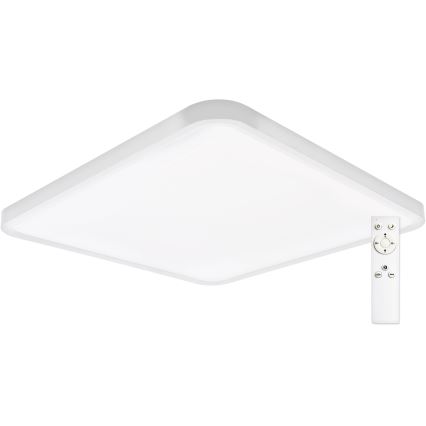 Top Light - LED Prigušiva stropna svjetiljka REVIT LED/50W/230V 3000-6500K 50x50 cm bijela + daljinski upravljač