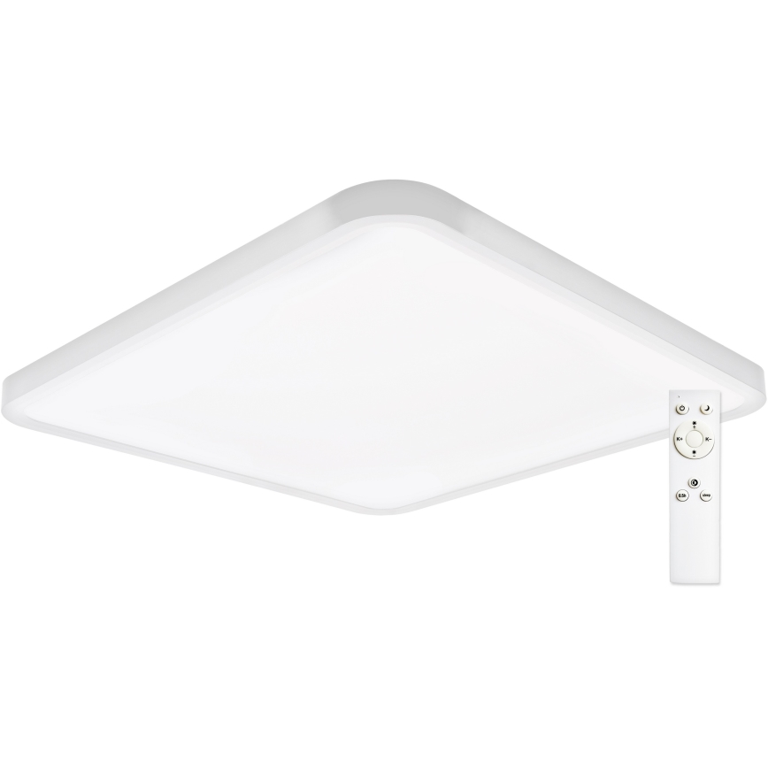 Top Light - LED Prigušiva stropna svjetiljka REVIT LED/50W/230V 3000-6500K 50x50 cm bijela + daljinski upravljač