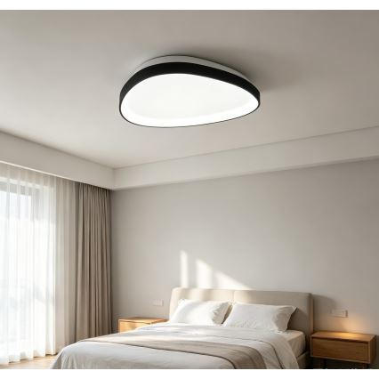 Top Light - LED Prigušivo stropno svjetlo ECLIPSE LED/55W/230V 3000-6500K Ø 60 cm crna + daljinski upravljač
