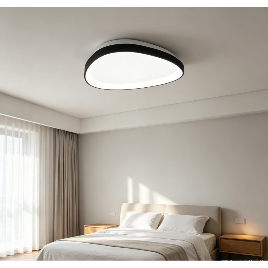 Top Light - LED Prigušivo stropno svjetlo ECLIPSE LED/55W/230V 3000-6500K Ø 60 cm crna + daljinski upravljač