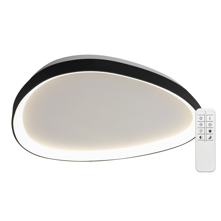Top Light - LED Prigušivo stropno svjetlo ECLIPSE LED/55W/230V 3000-6500K Ø 60 cm crna + daljinski upravljač