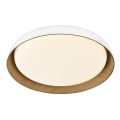 Top Light - LED stropna svjetiljka s prigušivanjem SATELLITE LED/36W/230V 3000-6500K promjer 43 cm bijela/smeđa + daljinski upravljač