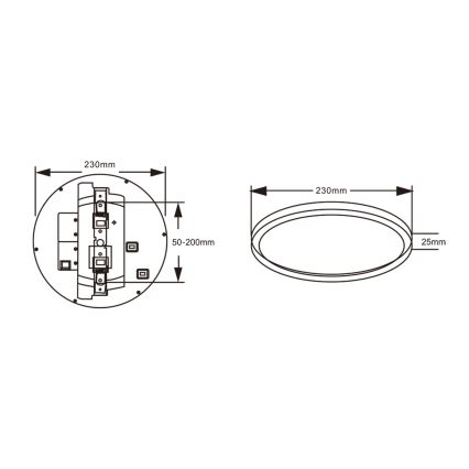 Top Light - LED stropna svjetiljka s senzorom pokreta REVIT LED/9/12/18W/230V 3000/4000/6500K Ø 23 cm bijela