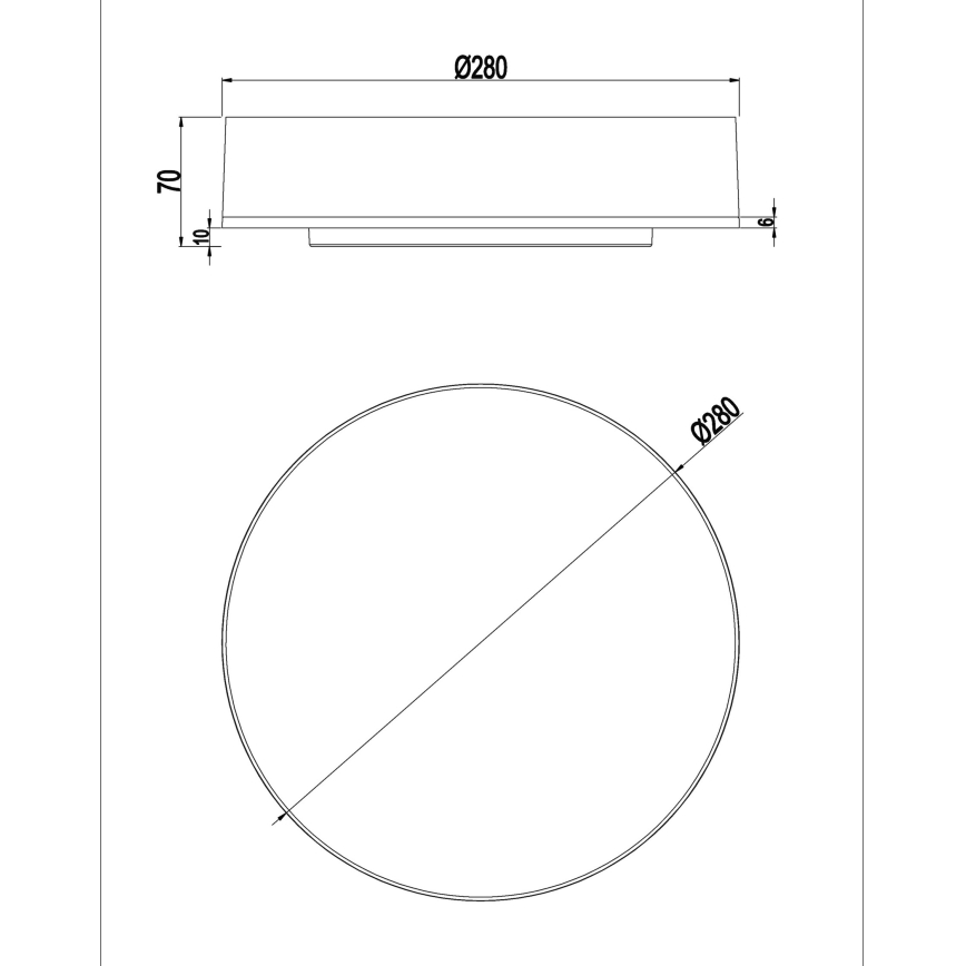 Top Light - LED Prigušiva stropna svjetiljka za kupaonicu BOXTER LED/12/18/24W/230V IP54 3000/4000/6500K pr. 28 cm