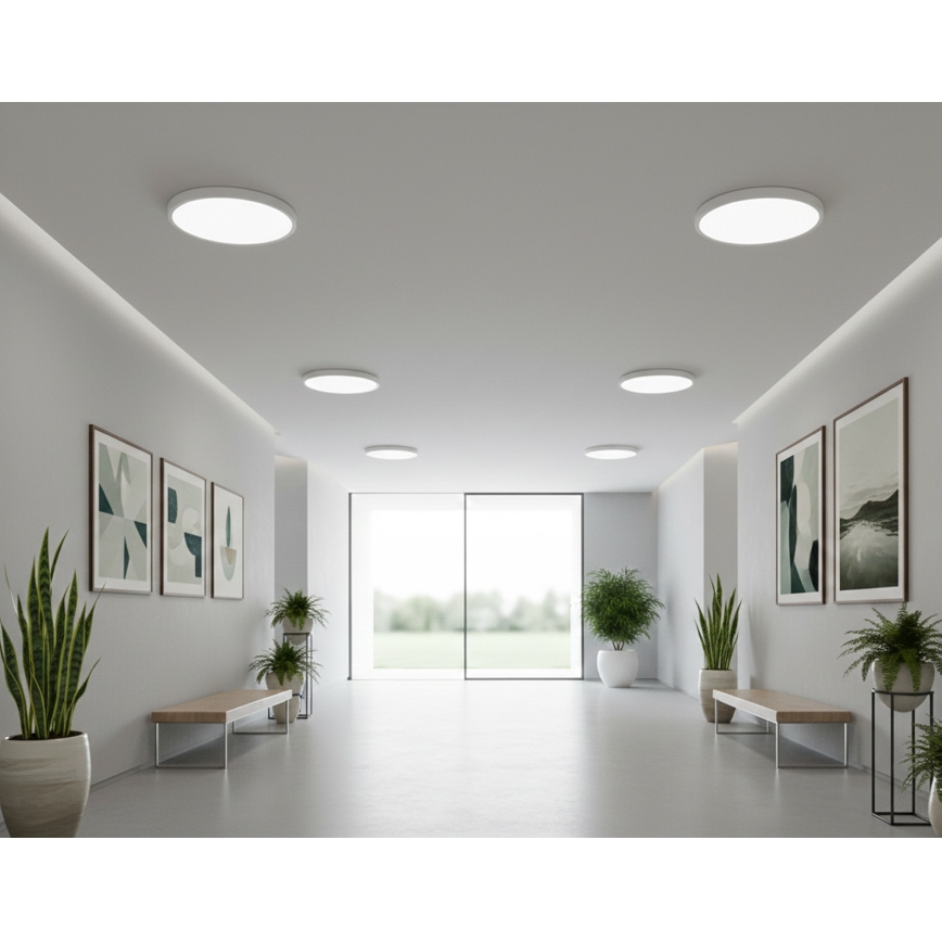 Top Light - LED stropna svjetiljka sa senzorom pokreta REVIT LED/12/18/24W/230V 3000/4000/6500K promjer 30 cm bijela