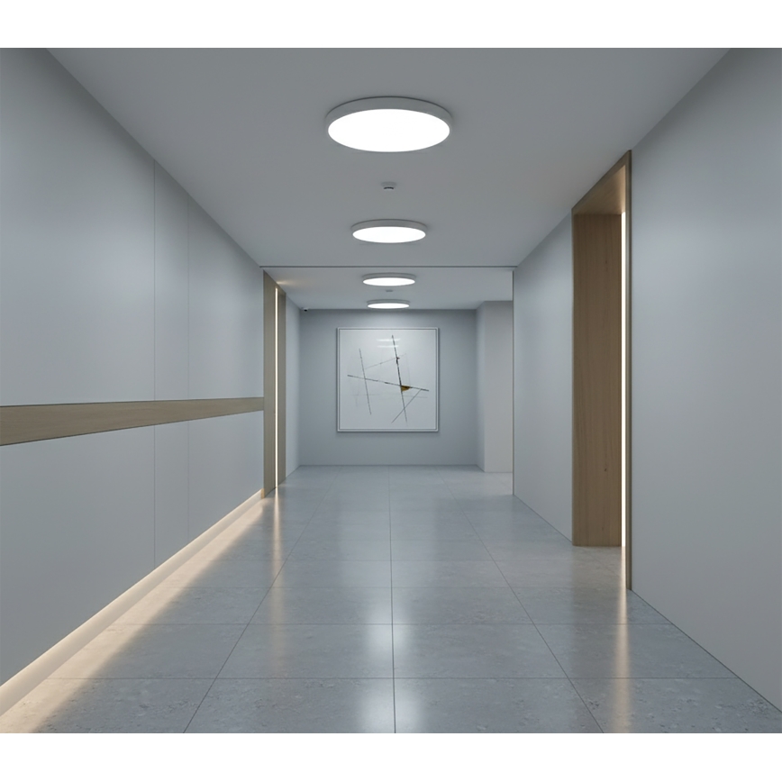 Top Light - LED stropna svjetiljka sa senzorom pokreta REVIT LED/12/18/24W/230V 3000/4000/6500K promjer 30 cm bijela