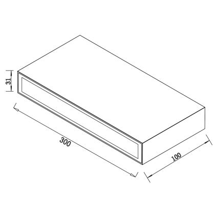 Top Light - LED Vanjska zidna svjetiljka OBLIGO LED/12W/230V IP65 bijela