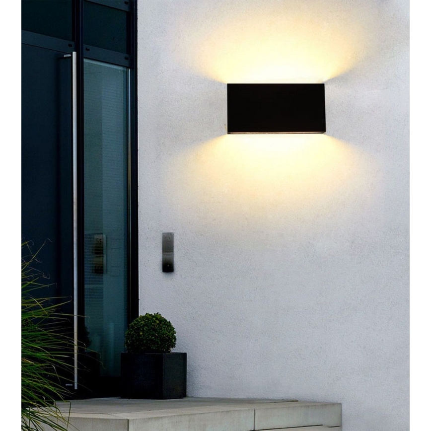Top Light - LED Vanjska zidna svjetiljka OBLIGO LED/12W/230V IP65 crna