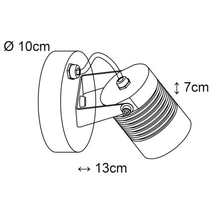 Top Light - LED Vanjska zidna svjetiljka IBIZA LED/5W/230V IP54