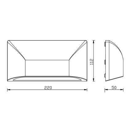 Top Light - LED Vanjska zidna svjetiljka LED/6W/230V IP65