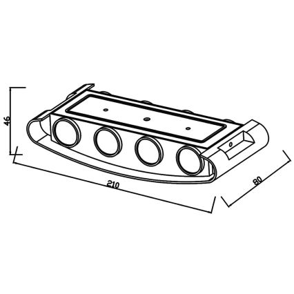 Top Light - LED Vanjska zidna svjetiljka RAY B LED/8W/230V IP44 4000K bijela