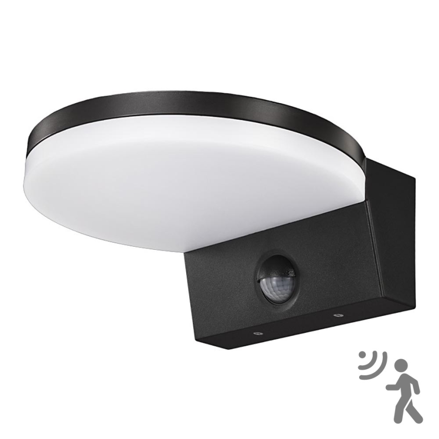 Top Light - LED Vanjska zidna svjetiljka sa senzorom NOVARA LED/15W/230V IP65 crna