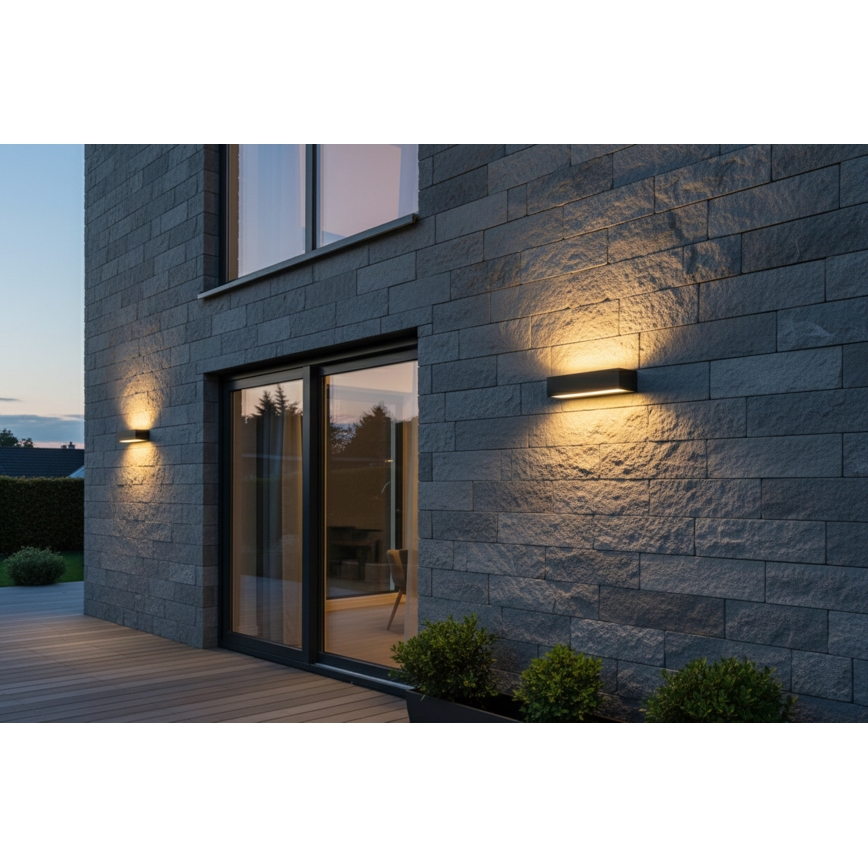 Top Light - LED vanjsko zidno svjetlo IMOLA LED/10W/230V 3000/4000/6000K IP54 17 cm crno
