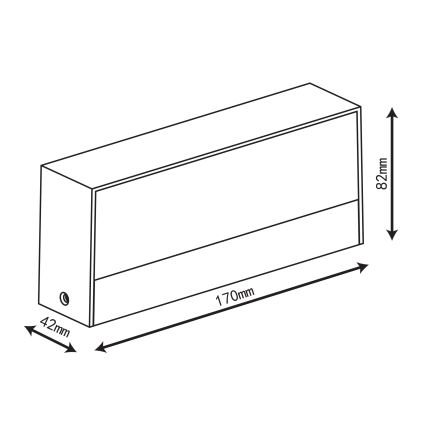 Top Light - LED vanjsko zidno svjetlo IMOLA LED/10W/230V 3000/4000/6000K IP54 17 cm crno
