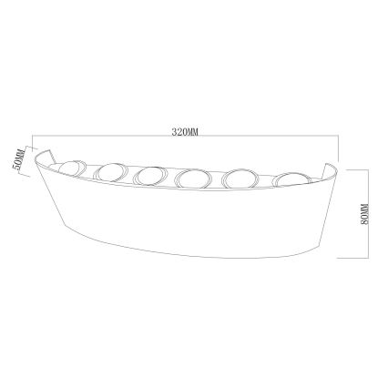 Top Light - LED Vanjsko zidno svjetlo RAY LED/10W/230V 3000/4000/6500K IP54 bijela