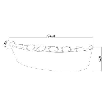 Top Light - LED Vanjsko zidno svjetlo RAY LED/10W/230V 3000/4000/6500K IP54 crna