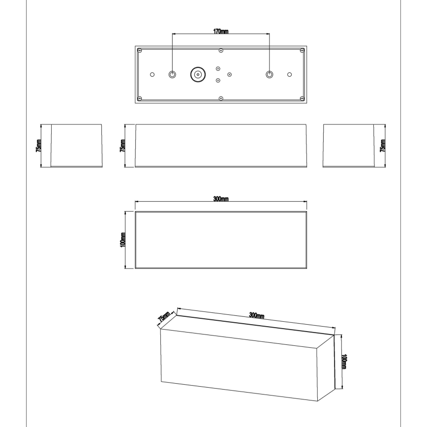 Top Light - LED Zidna svjetiljka za kupaonicu BOXTER LED/12W/230V IP65 4000K