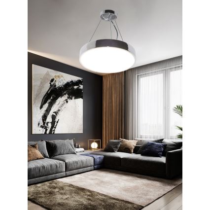 Top Light Metal 40CRZ RC - LED Prigušivi luster na sajli METAL LED/51W/230V sjajni krom + daljinski upravljač