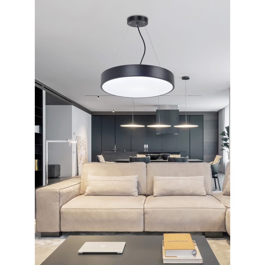 Top Light Metal 40CZ RC - LED prigušivač svjetla na užetu METAL LED/51W/230V crna + daljinski upravljač