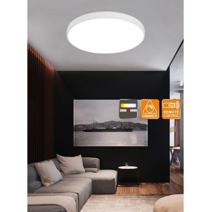 Top Light Metal 60B RC - LED Prigušiva stropna svjetiljka s daljinskim upravljanjem METAL LED/60W/230V