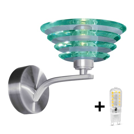 Top Light Neptun A/K - LED Prigušiva zidna svjetiljka 1xG9/5W/230V + 1xG9/40W