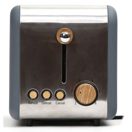 Toster s dva otvora 900W/230V nehrđajući čelik/siva