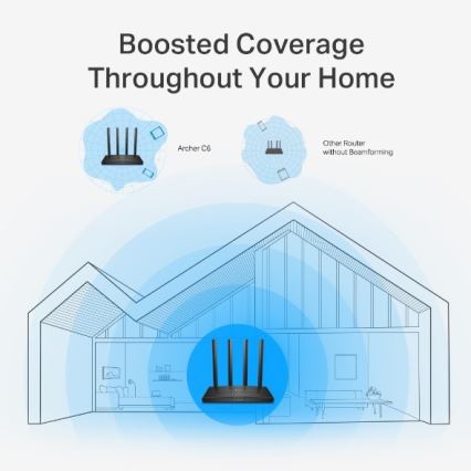 TP-Link - Bežični gigabitni MU-MIMO usmjerivač Archer C6 V3.2 Wi-Fi