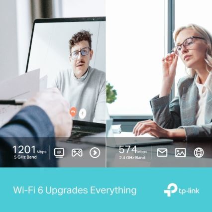 TP-Link - Dvopojasni bežični USB adapter s Wi-Fi 6