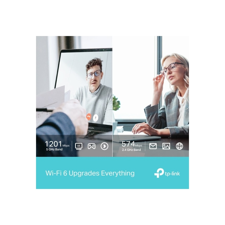 TP-Link - Dvopojasni bežični USB adapter s Wi-Fi 6