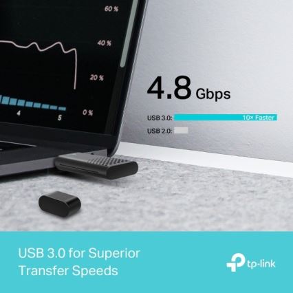 TP-Link - Dvopojasni bežični USB adapter s Wi-Fi 6