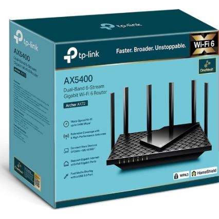 TP-Link - Dvopojasni gigabitni Wi-Fi 6 usmjerivač Archer AX72