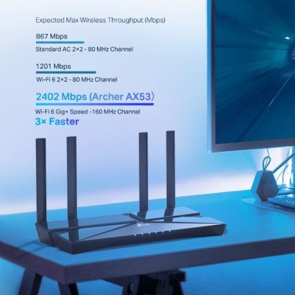 TP-Link - Dvopojasni gigabitni Wi‑Fi 6 usmjerivač Archer AX53