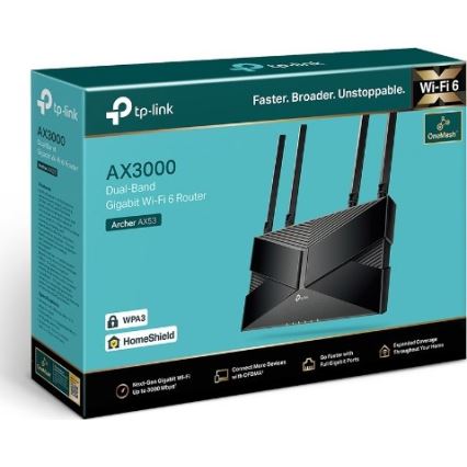 TP-Link - Dvopojasni gigabitni Wi‑Fi 6 usmjerivač Archer AX53