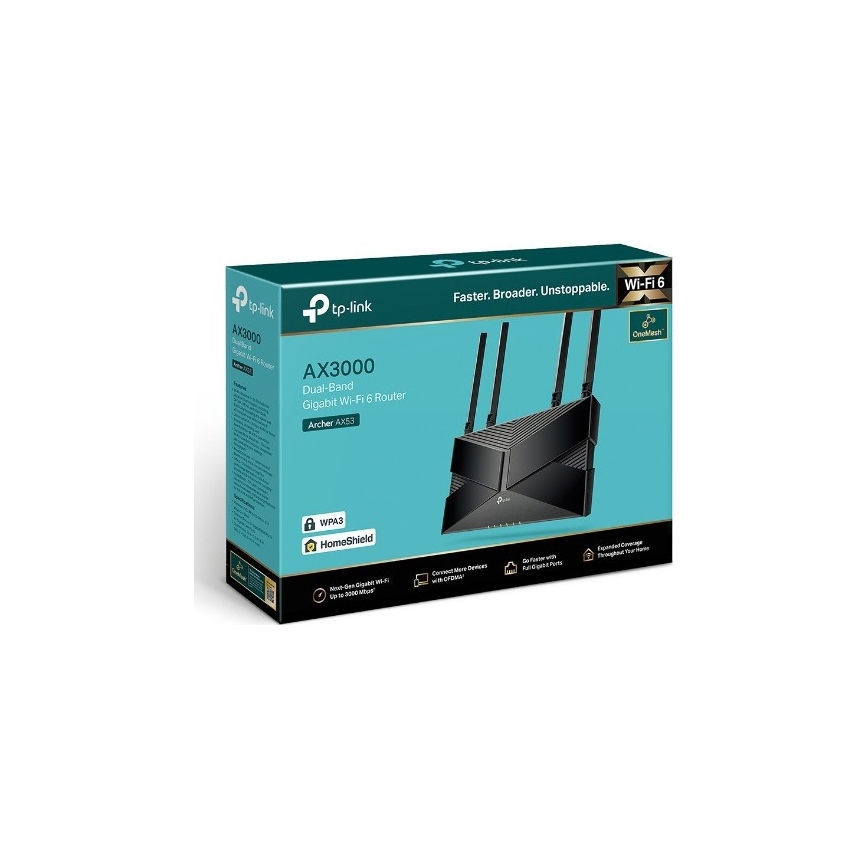 TP-Link - Dvopojasni gigabitni Wi‑Fi 6 usmjerivač Archer AX53