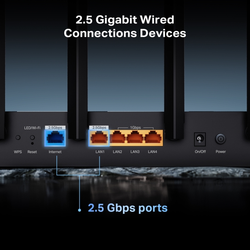 TP-Link - Dvopojasni Wi-Fi 7 usmjerivač Archer BE400