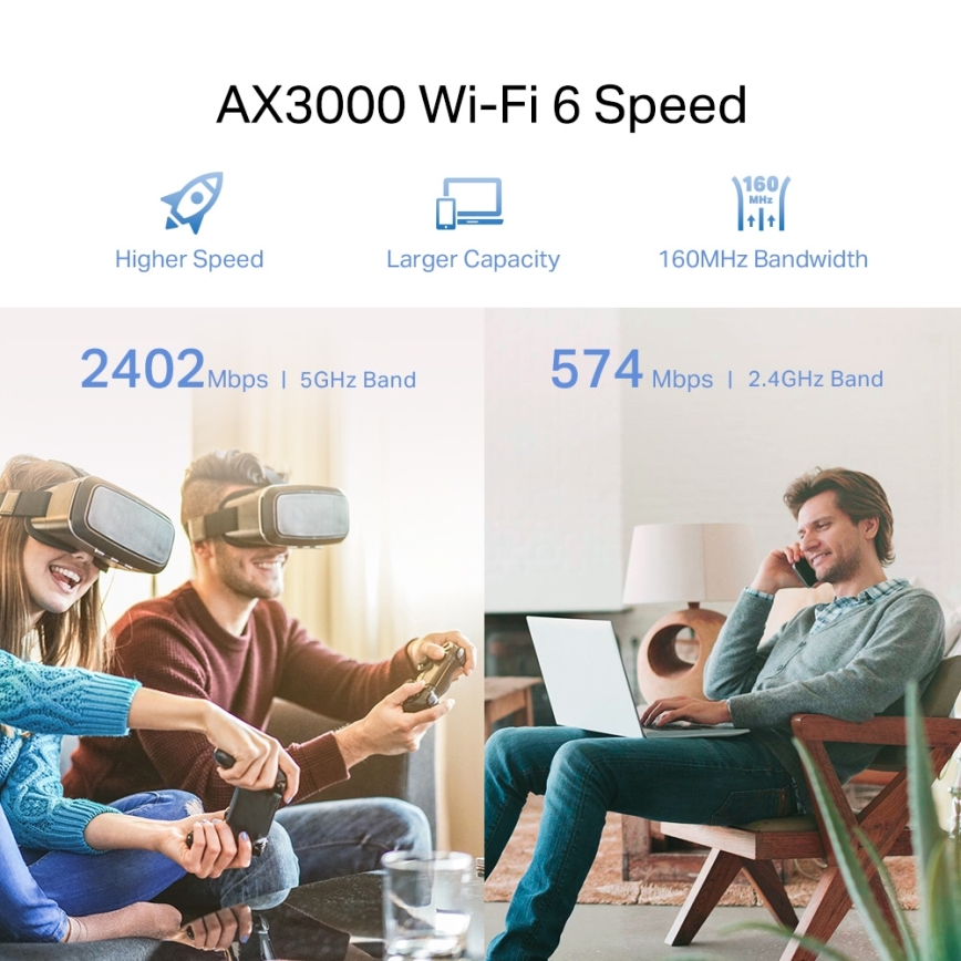 TP-Link - Dvopojasni Wi‑Fi 6 pojačivač signala