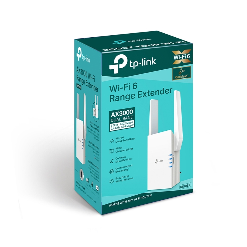 TP-Link - Dvopojasni Wi‑Fi 6 proširivač RE705X