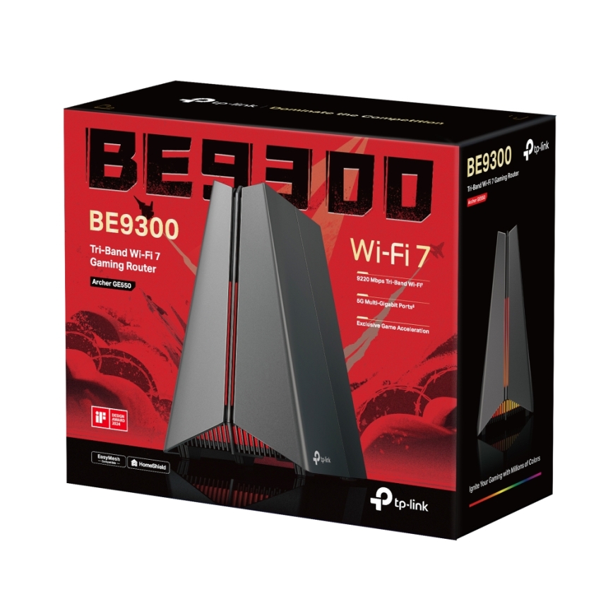 TP-Link - Gaming trotrakni Wi-Fi 7 usmjerivač Archer GE550