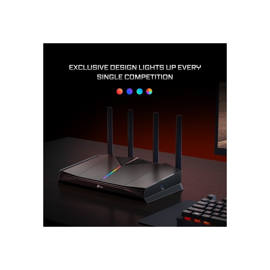 TP-Link - Gejmerski dvopojasni Wi-Fi 7 usmjerivač Archer GE230